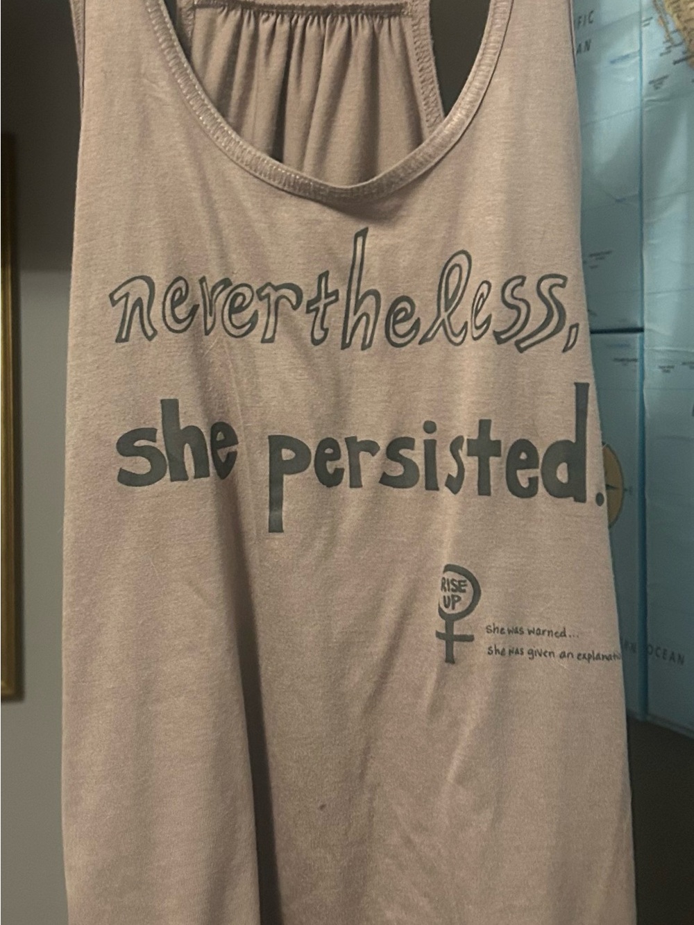 Nevertheless She Persisted Graphic Tank light brown